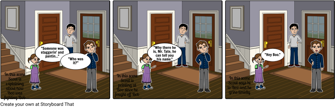 Chapter 29 To Kill A Mockingbird - Chapter 29 To Kill A Mockingbird Storyboard Clipart (1164x385), Png Download
