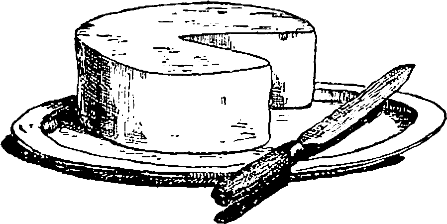 Cheese Plate Image - Black And White Cheese Clipart Png Transparent Png (1000x541), Png Download