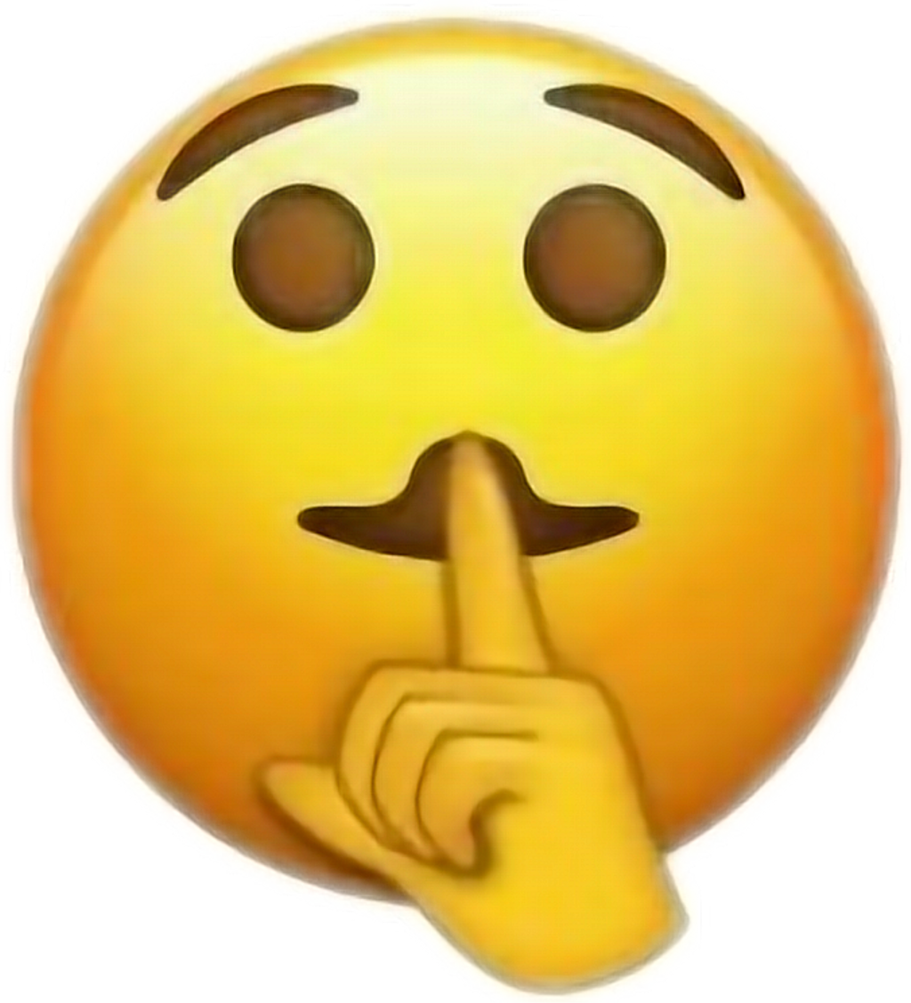 Shhh Sticker - Shh Emoji Clipart (1024x1127), Png Download