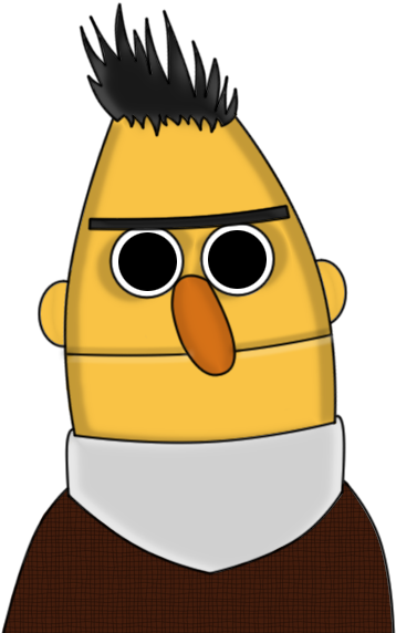 [view Image] - Bert Sesame Street Transparent Clipart (513x652), Png Download