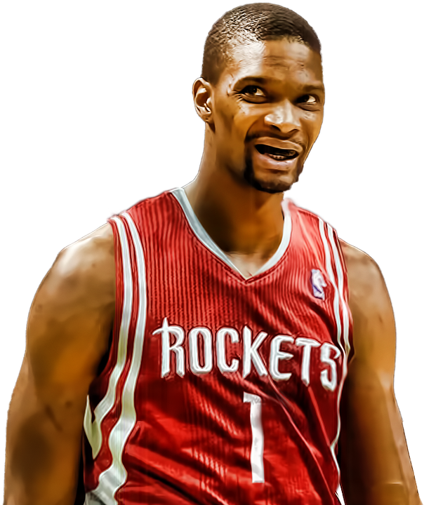 Chris Bosh In Rockets Jersey Clipart (800x800), Png Download
