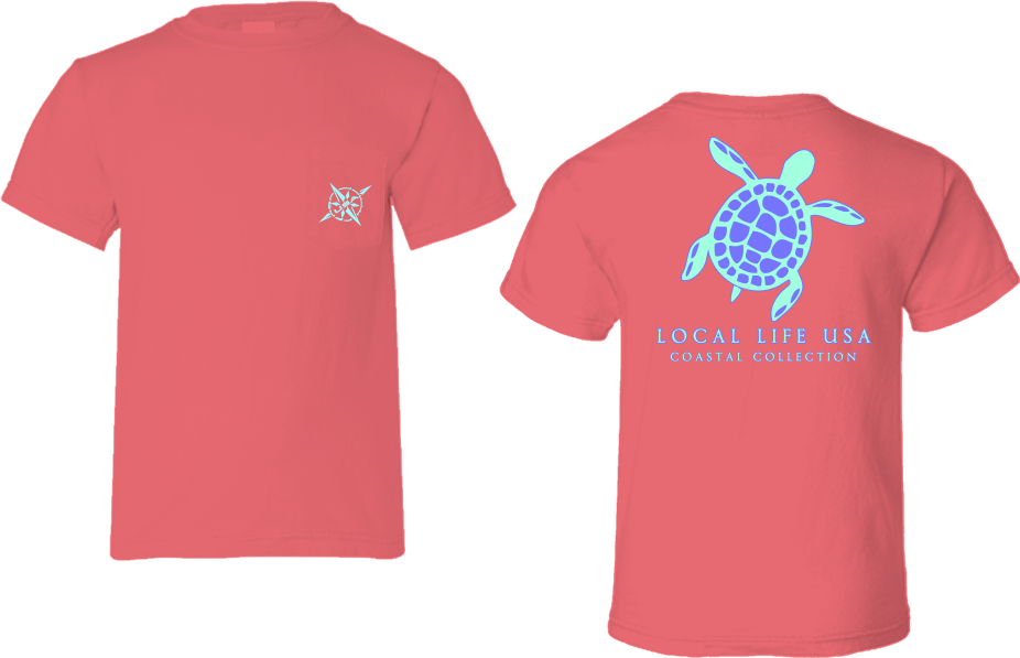 Turtle Outline Short Sleeve Tee - T-shirt Clipart (926x597), Png Download