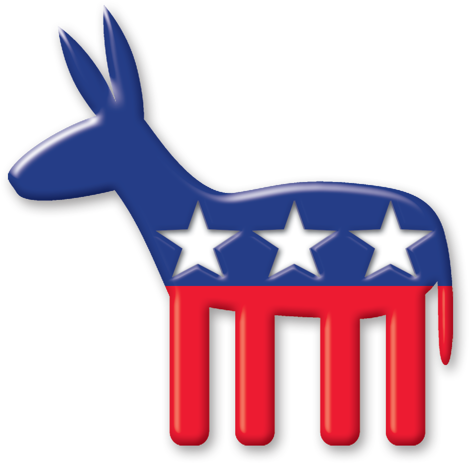File - Rwb-donkey - Democratic Party No Background Clipart (951x951), Png Download