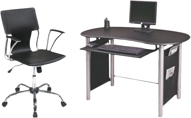 Office Star Saturn Multi Media Computer Desk And Dorado - Office Chair Clipart (735x456), Png Download
