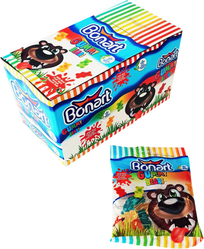 Bonart Gummy Bear Jelly - Snack Clipart (1000x1000), Png Download