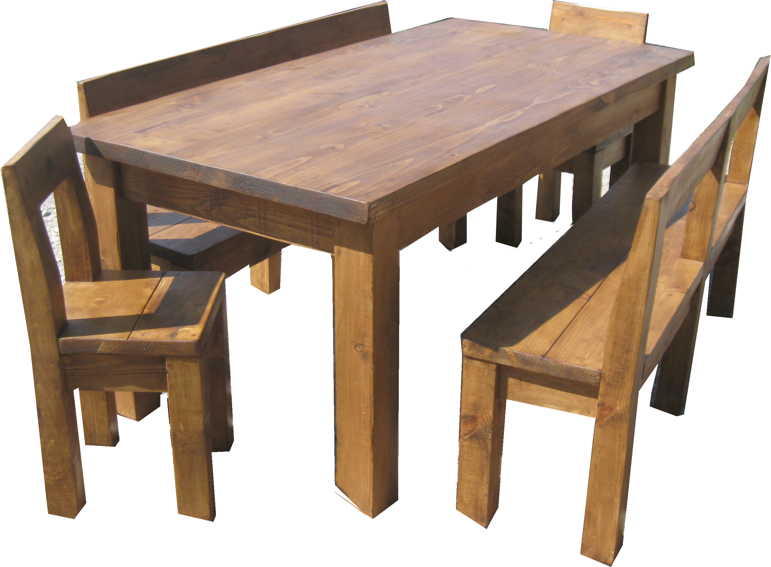 Farmhouse Straight Leg Table Set Larger Image - Kitchen & Dining Room Table Clipart (2616x1976), Png Download
