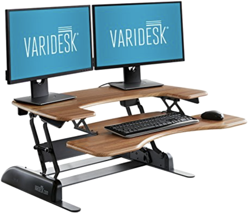 Big Riser, No Assembly - Varidesk Darkwood Clipart (800x689), Png Download