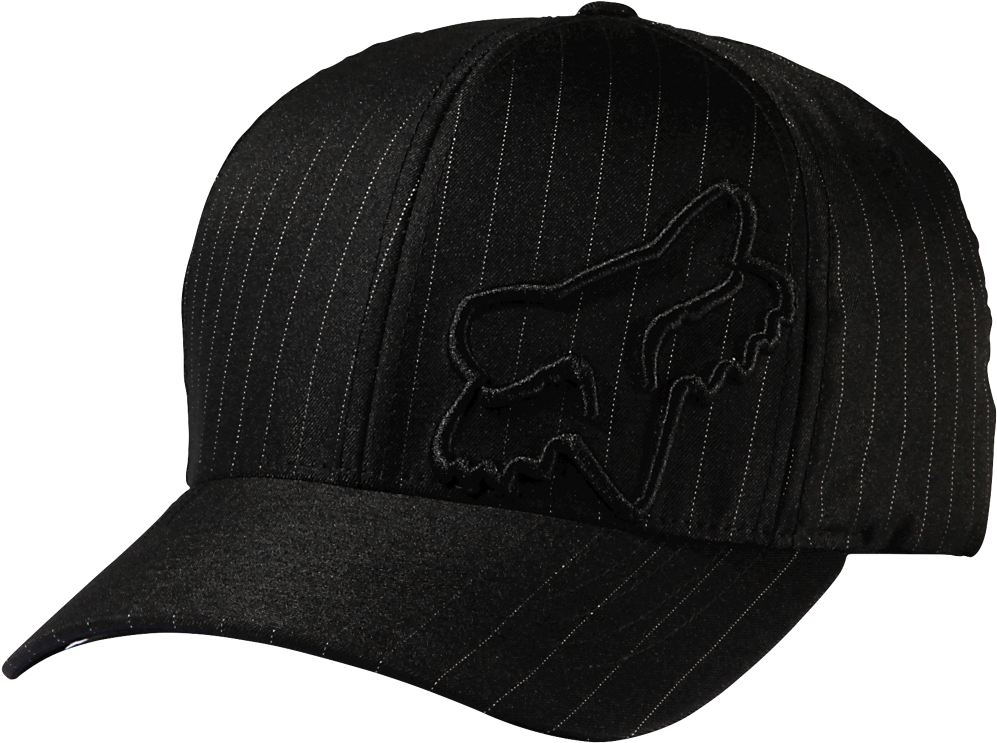 Fox Clothing Flex 45 Flexfit Hat, Black Pinstripe Clipart (997x743), Png Download
