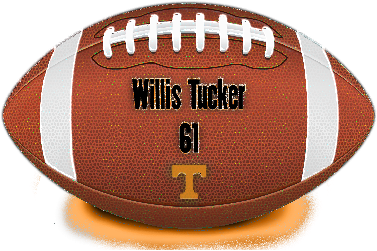 Willis Tucker Ret Number 61 - Football White Background Clipart (1500x1050), Png Download
