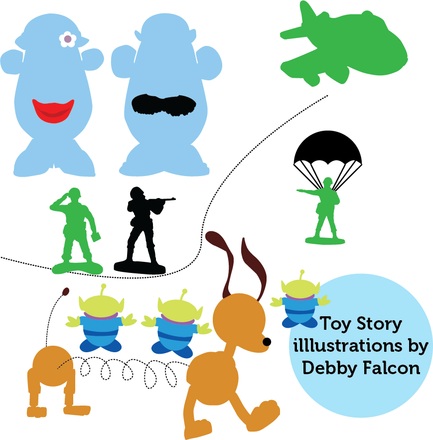 “ Some Vectored Illustrations Of Random Toy Story Characters - Toy Story Soldiers Clipart (869x882), Png Download