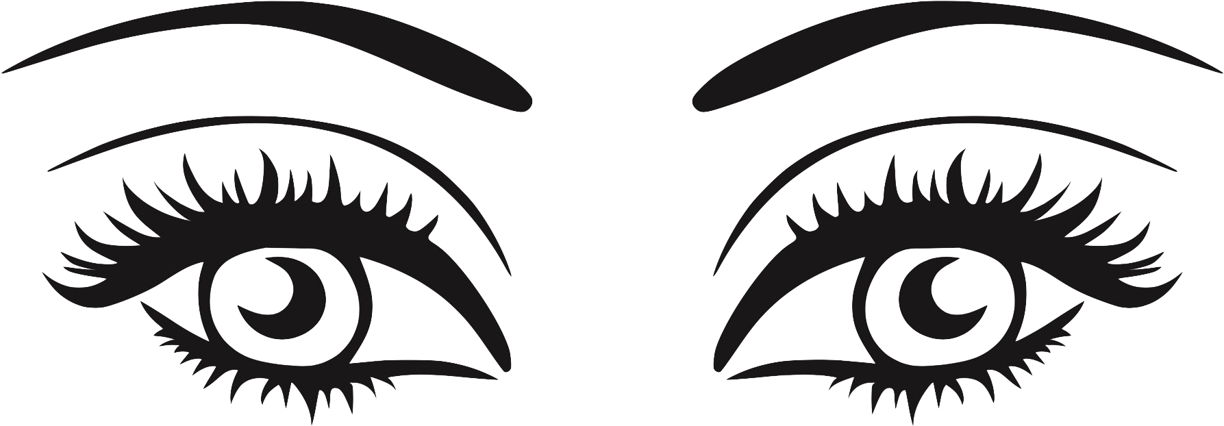 Clipart Library Stock Longlash Wimpernwachstum Mit - Eye With Lashes Png Transparent Png (1888x1165), Png Download