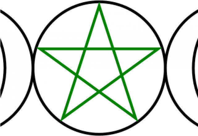 Pentacle Clipart Moon - Pentagram Vector - Png Download (640x480), Png Download