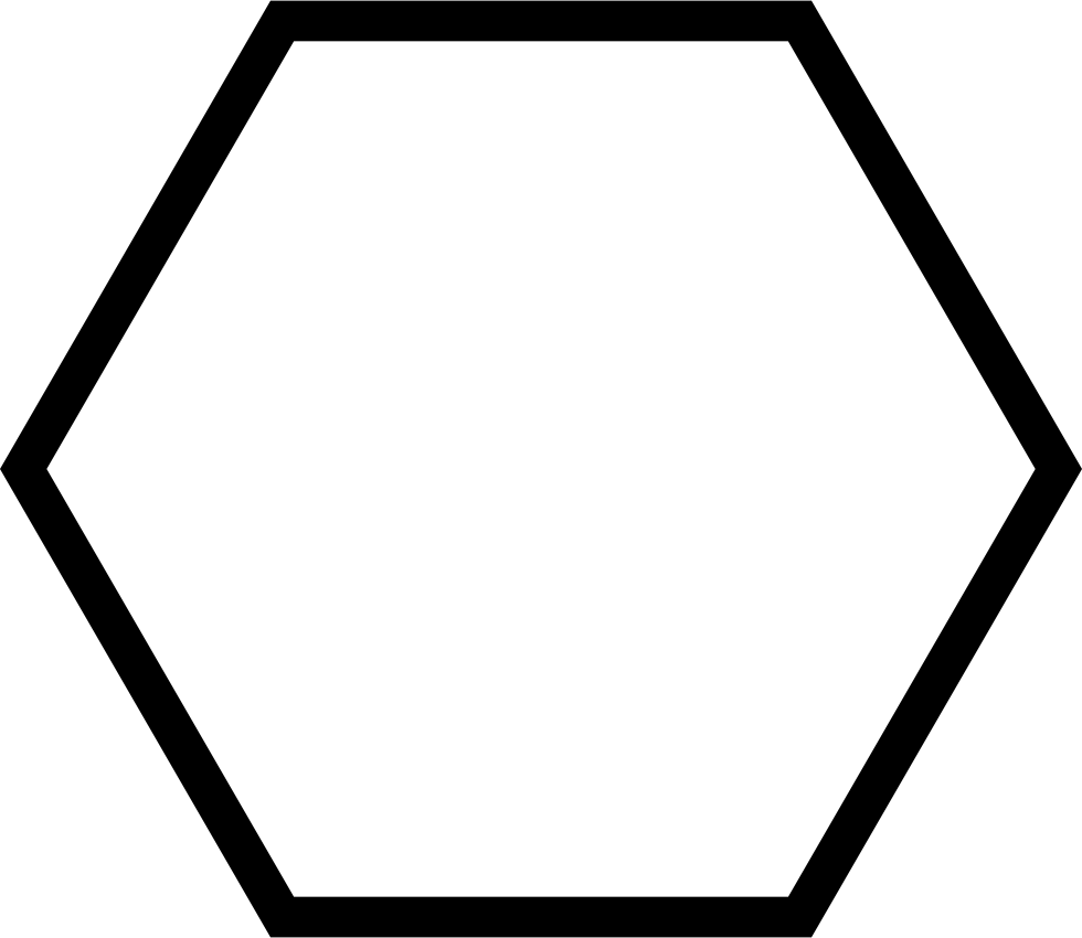 Hexagon Geometrical Shape Outline Svg Png Icon Free - Hexagon Png Clipart (980x850), Png Download