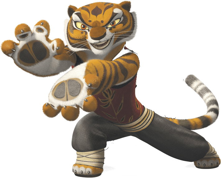 Kung Fu Panda Tiger - Jackie Chan In Kung Fu Panda 2 Clipart (726x604), Png Download