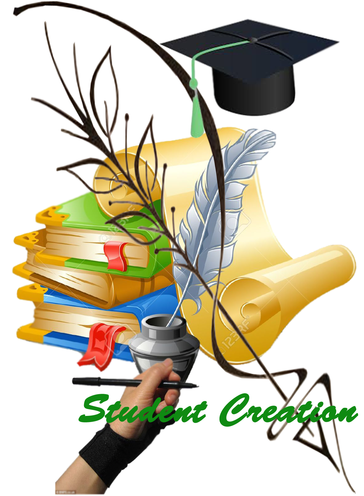 Feather Pen And Ink Clipart (1173x1597), Png Download