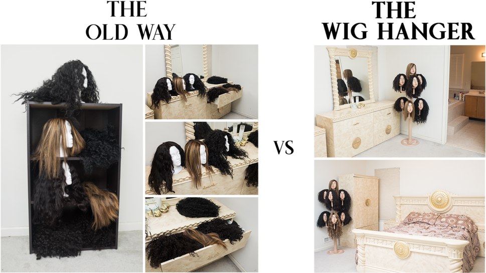 Wighanger - Wig Hanger Clipart (1000x579), Png Download