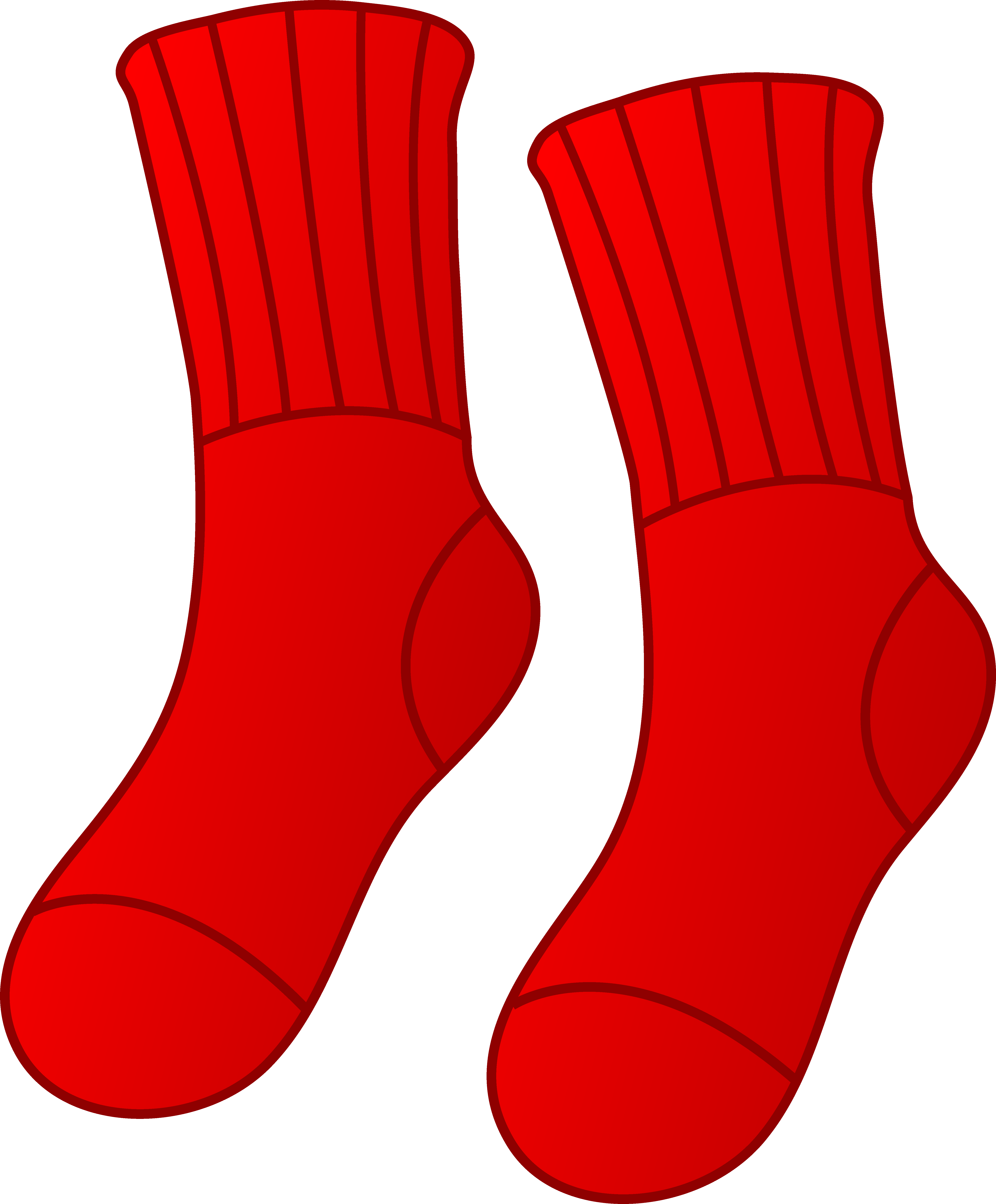 Pair Of Green Socks Printable Magnets Or Scrap Book - Pair Of Red Socks Clipart (5570x6735), Png Download