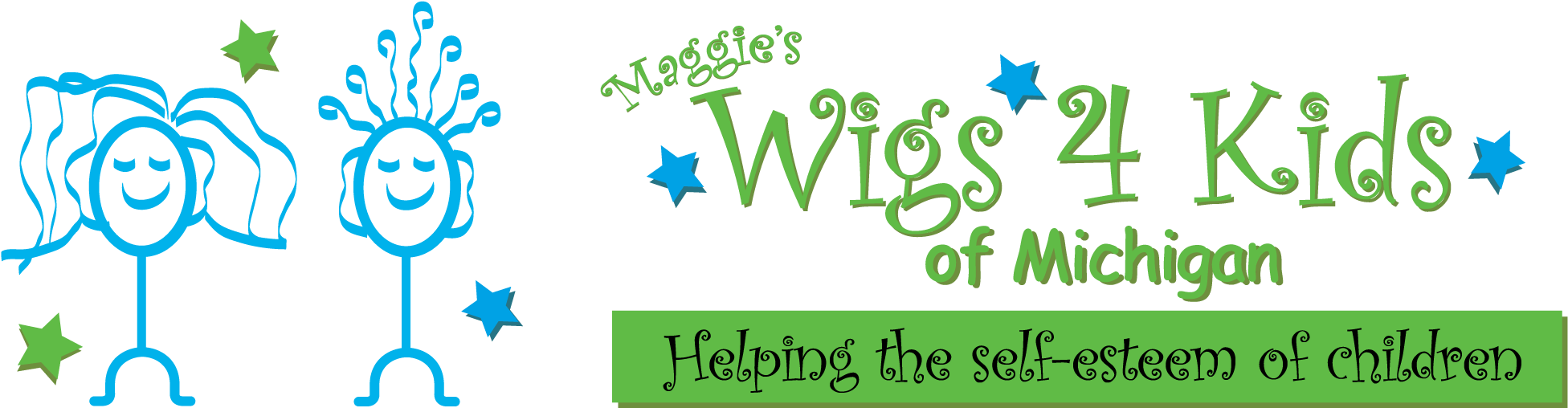 Maggie's Wigs 4 Kids Of Michigan - Wigs 4 Kids Clipart (2026x581), Png Download