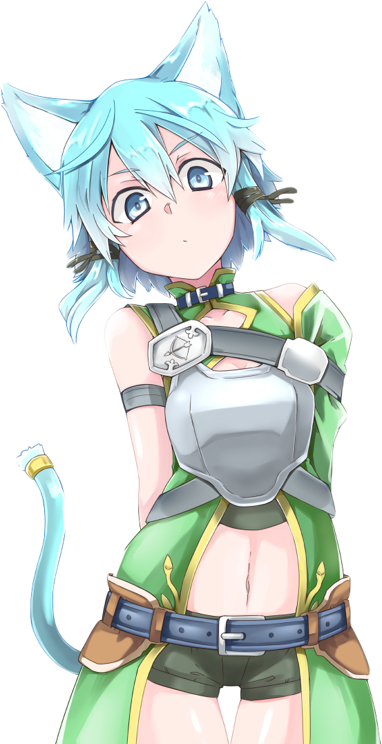 Transparent Anime Renders - Sword Art Online Sinon Cute Clipart (500x699), Png Download