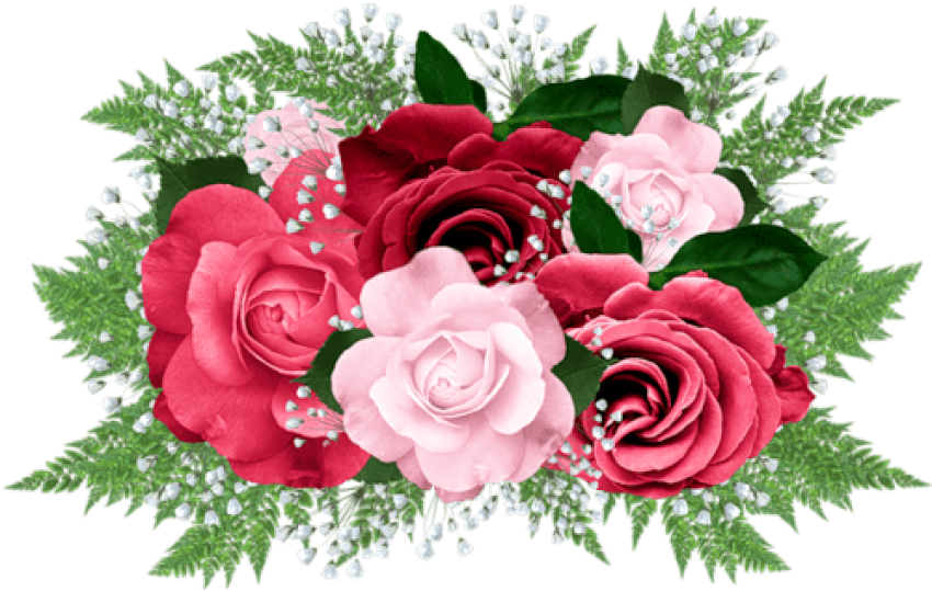 Free Png Download Pink And Red Rose Bouquet Png Images - Best Of Luck For Your Exams Clipart (850x580), Png Download