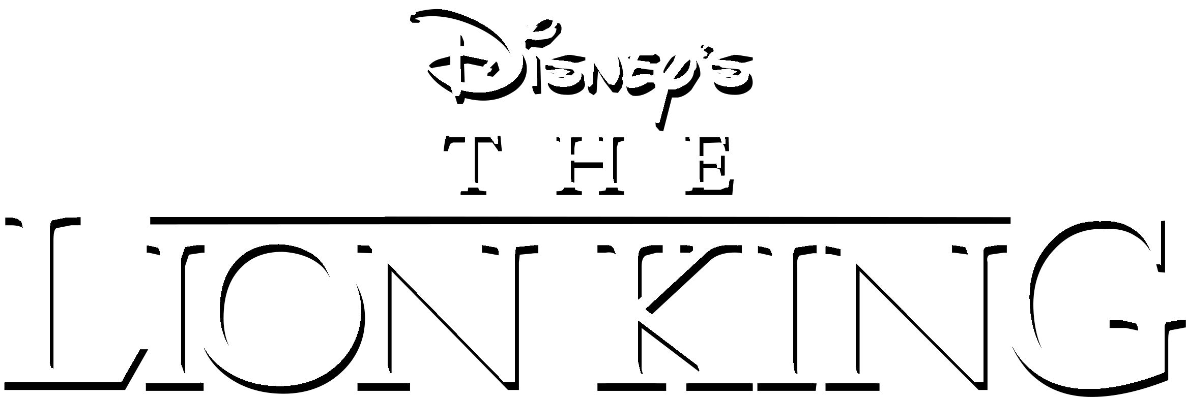Disney's The Lion King Logo Black And White - Lion King Clipart (2400x2400), Png Download