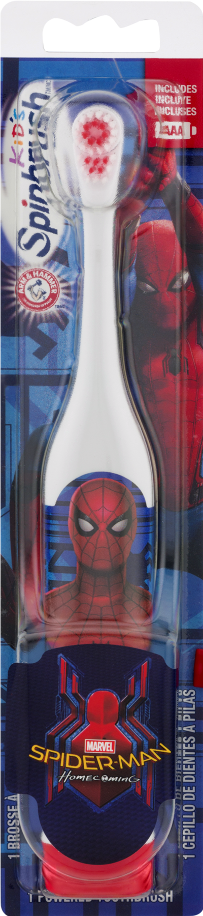 Arm & Hammer Kid's Spinbrush Marvel Spiderman Homecoming, - Arm & Hammer Clipart (1800x1800), Png Download