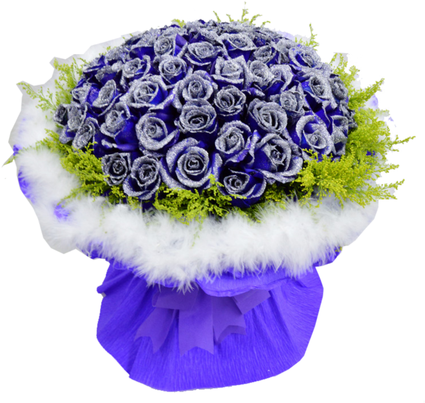 Mq Blue Bouquet Rose Roses Flowers Flower - Bouquet Clipart (1024x1024), Png Download