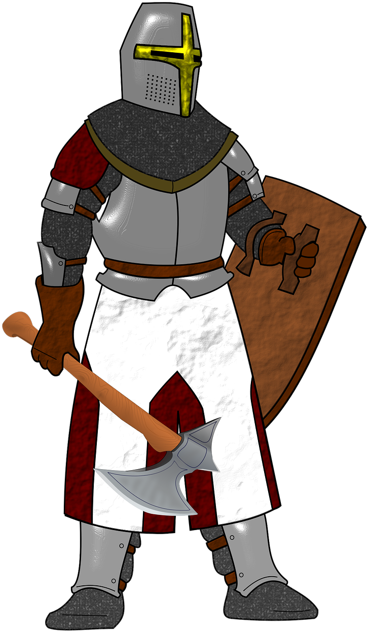 Middle Ages Knight Chivalry Caballeros Medievales/ - Knight Clipart (500x750), Png Download