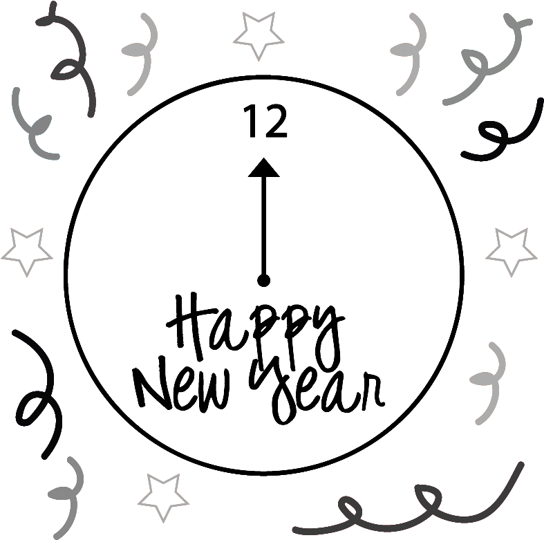 Clip Freeuse Stock Happy Year Clip Art Images - New Years Clipart Png Transparent Png (878x855), Png Download