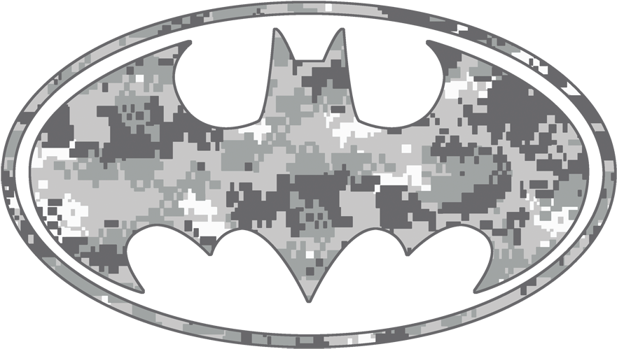 Batman Urban Camo Shield Men's Long Sleeve T-shirt - Batman Logo Camo Clipart (881x499), Png Download
