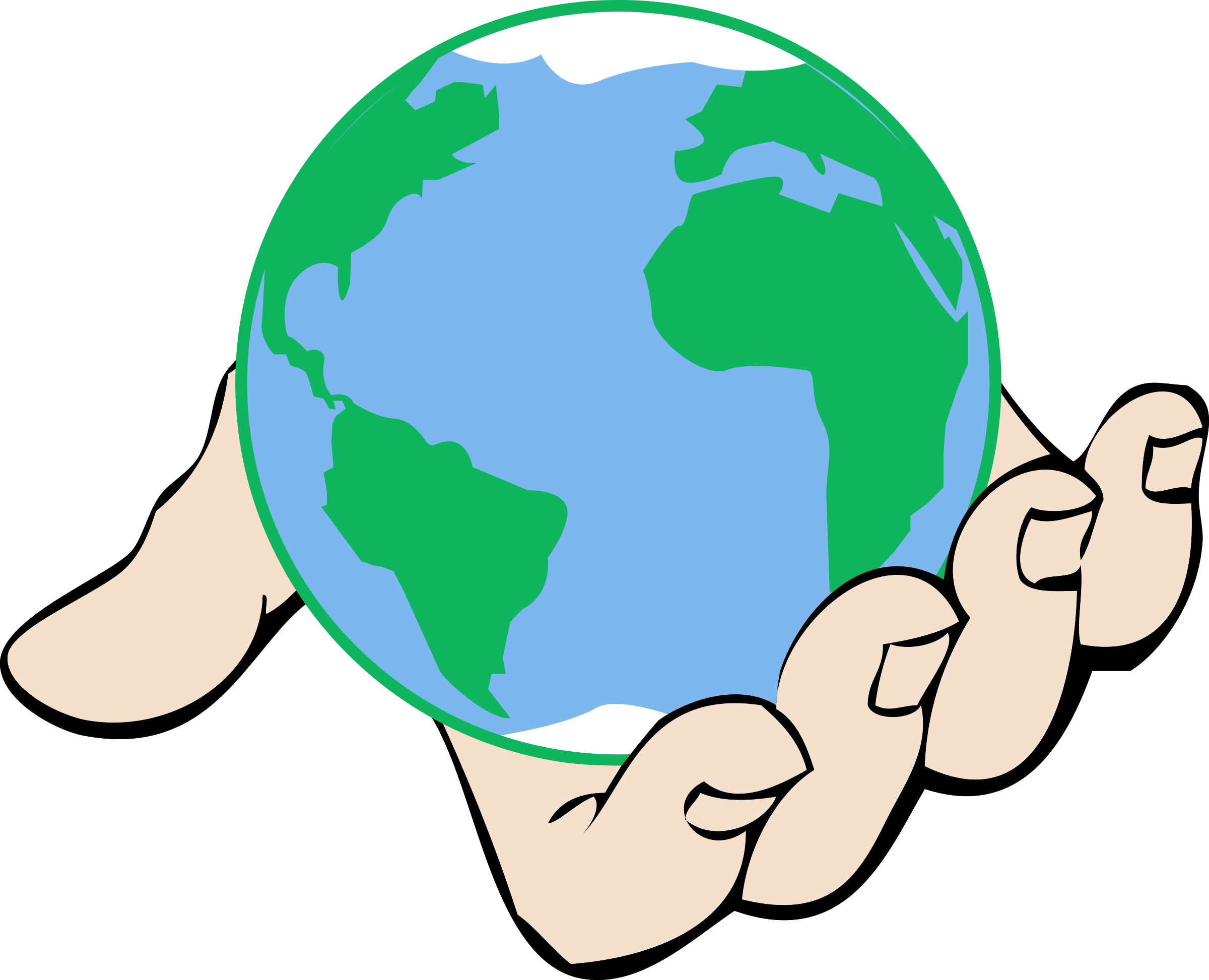 Big Image - World In Hand Clipart - Png Download (2400x1945), Png Download