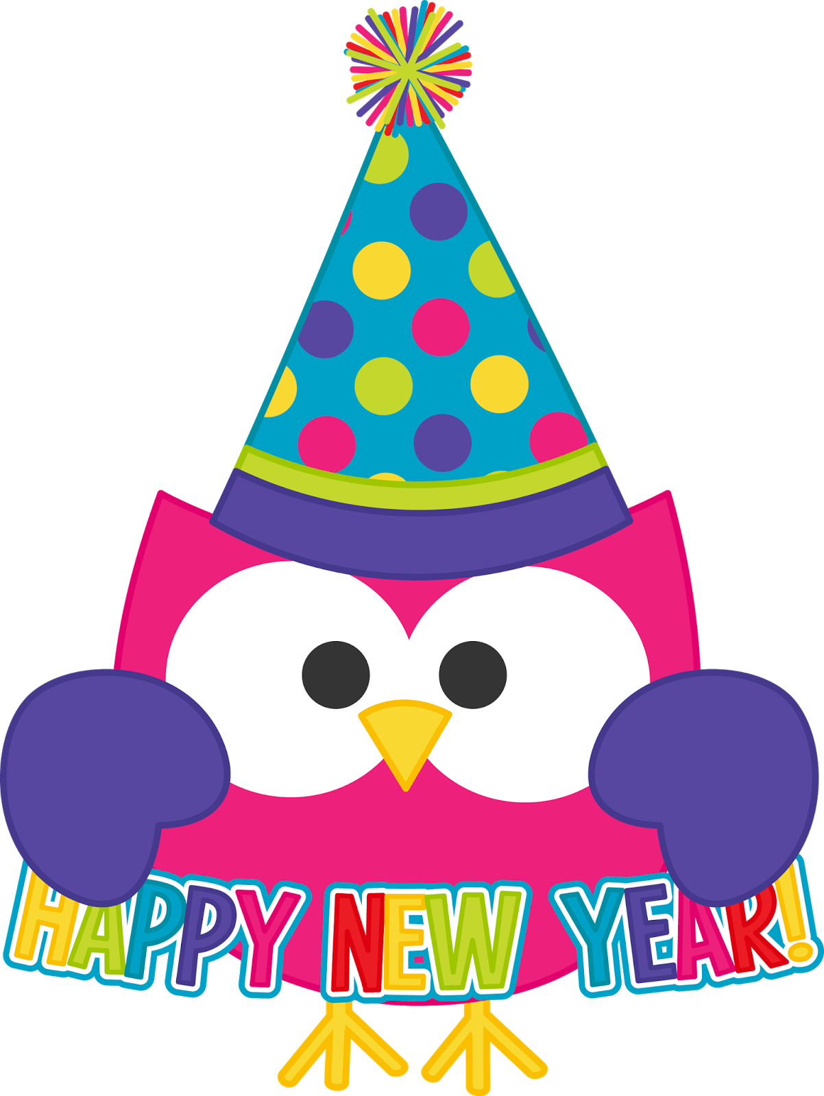 Happy New Year Clip Art Free - Png Download (1202x1600), Png Download