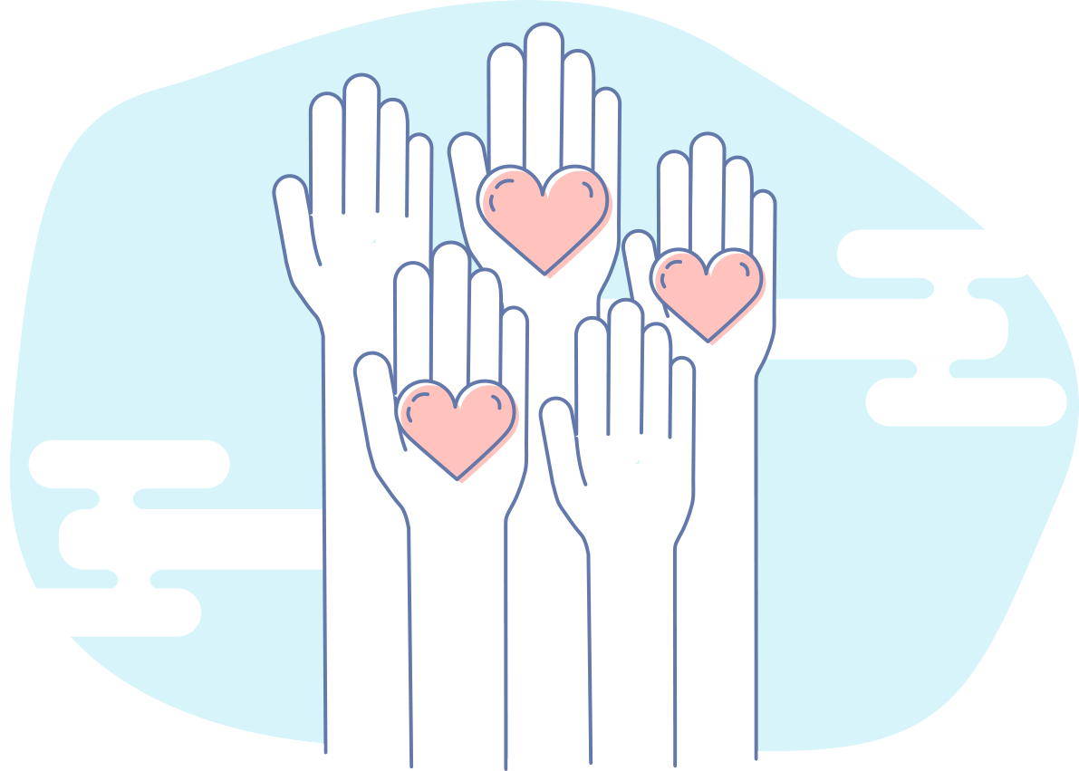 Jukebox Hands And Hearts - Illustration Clipart (1191x851), Png Download