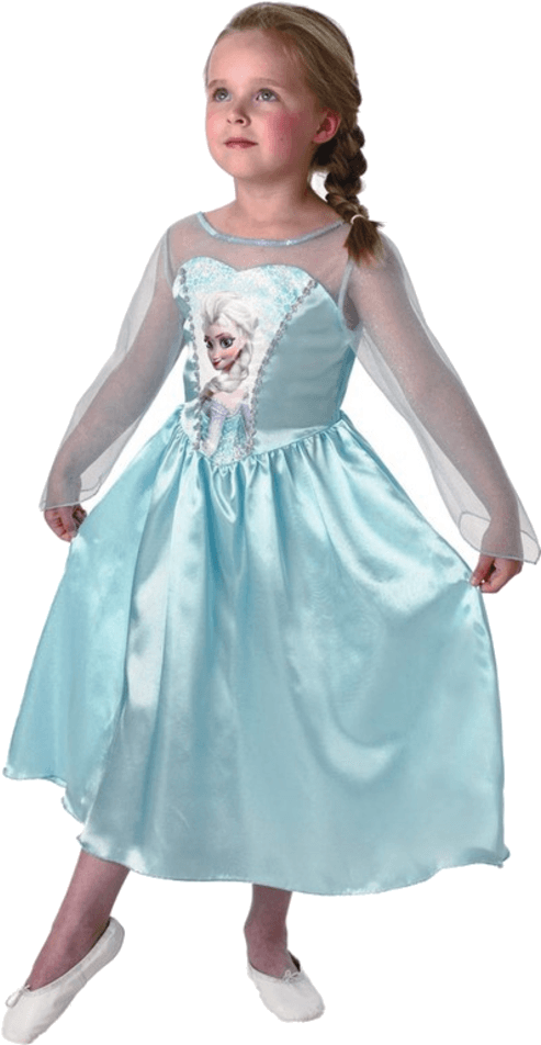 Child Disney Frozen Elsa Costume - Kid Elsa Costume Clipart (600x951), Png Download
