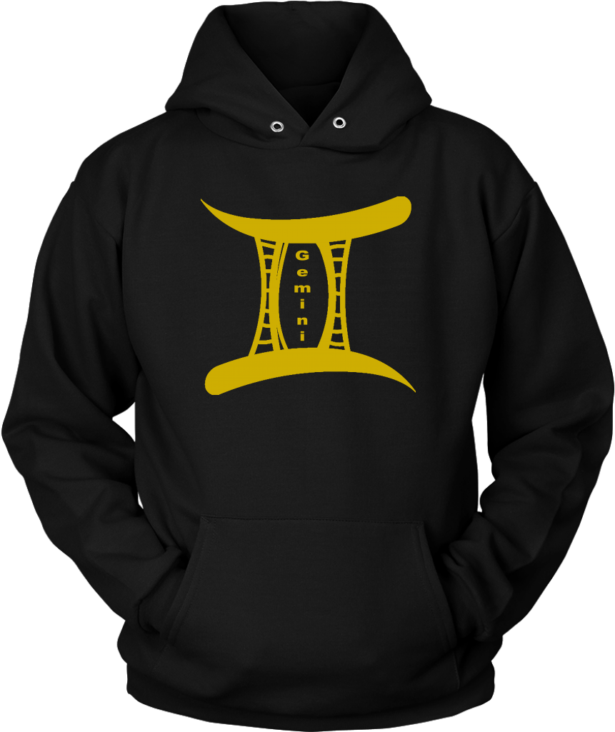 Gemini Symbol Gold Hoodie , Png Download - Brrr Ice Cream Hoodie Clipart (861x1025), Png Download