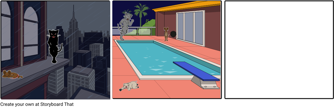 Tom And Jerry - Swimming Pool Clipart (1164x385), Png Download