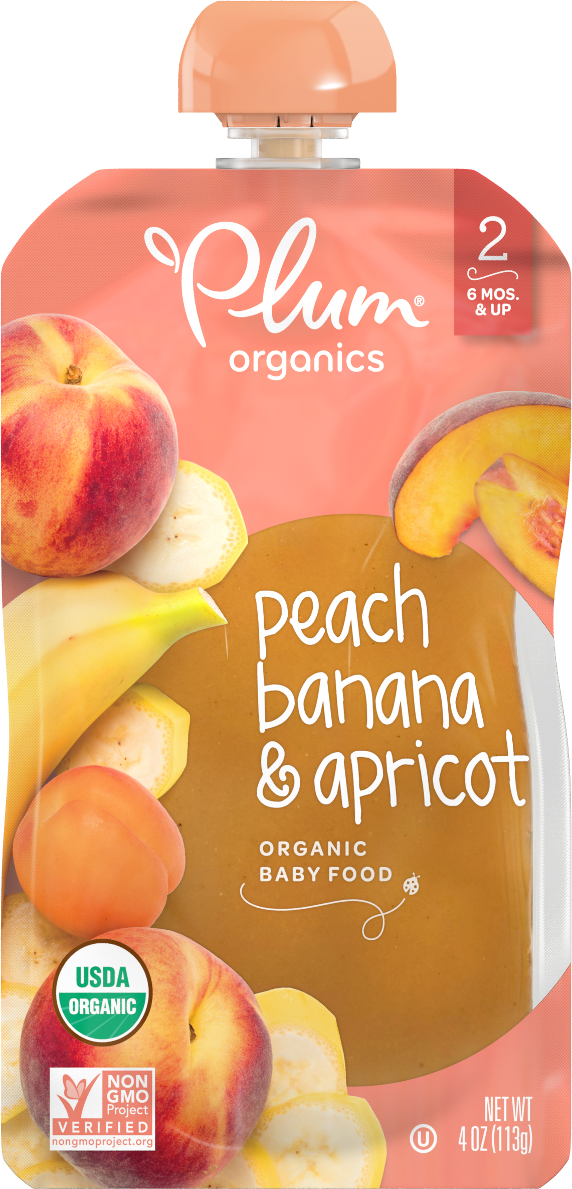 Peach, Banana & Apricot - Peach Apricot Clipart (2400x2400), Png Download