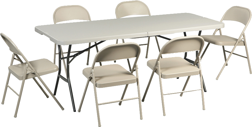 Table And Chairs Png - Folding Chair Clipart (877x433), Png Download