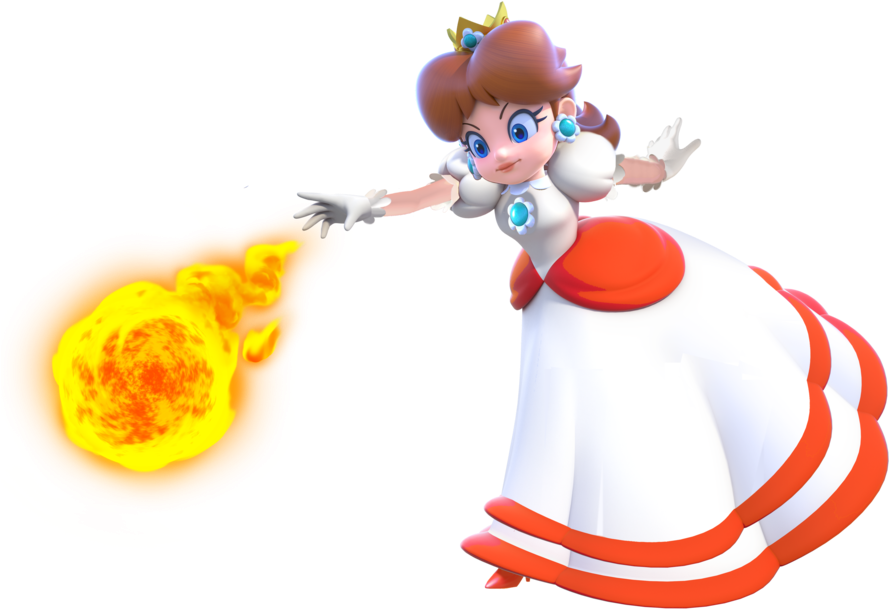 Fire Princess Peach Clipart (913x875), Png Download