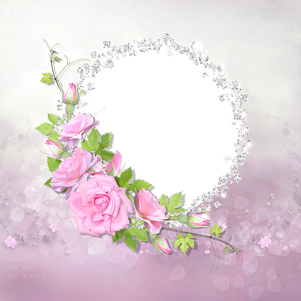 Frame Rose - Rose Photo Frame Online Clipart (600x600), Png Download