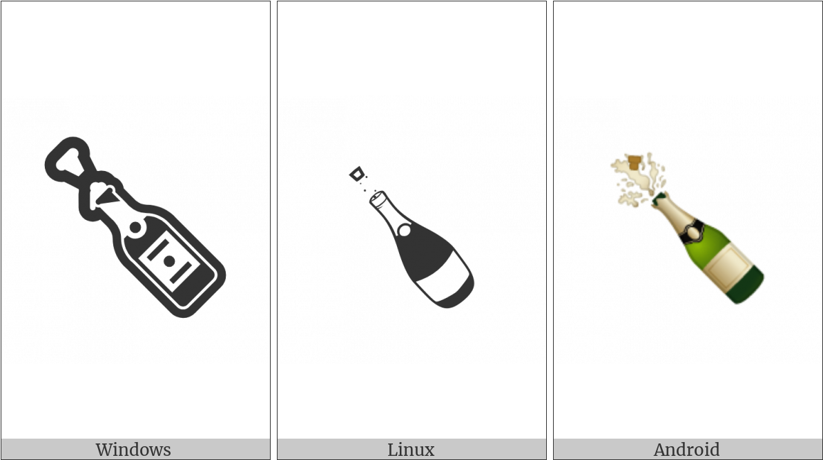 Bottle With Popping Cork On Various Operating Systems - Glass Bottle Clipart (1200x675), Png Download