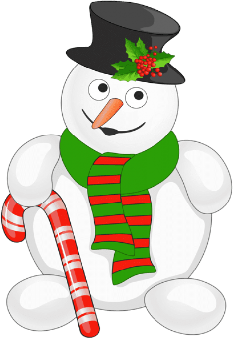 Free Png Snowman With Candy Cane Png - Snowman With Candy Cane Clipart (480x685), Png Download