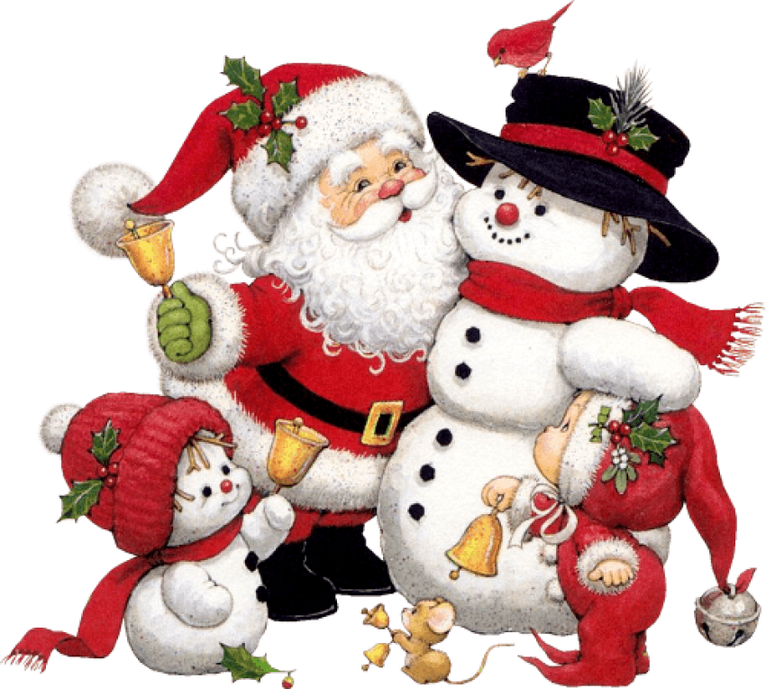 Free Png Cute Snowman Santa And Kid Png Images Transparent - Mensagem De Na...