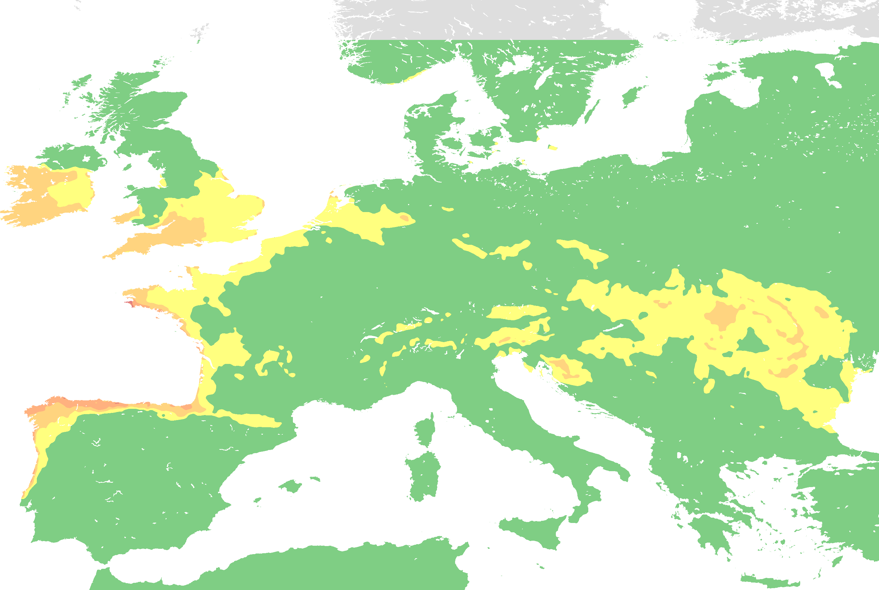 2015 08 20 - Europe Map Blank No Borders Clipart (2818x1892), Png Download