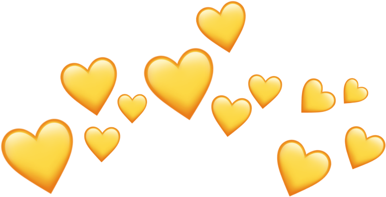 Emoji Crown Png - Yellow Heart Emoji Crown Clipart (1024x1024), Png Download