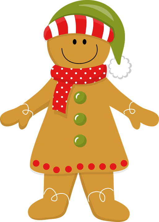 Christmas Gingerbread Girl * - Christmas Gingerbread Man Clip Art - Png Download (514x720), Png Download