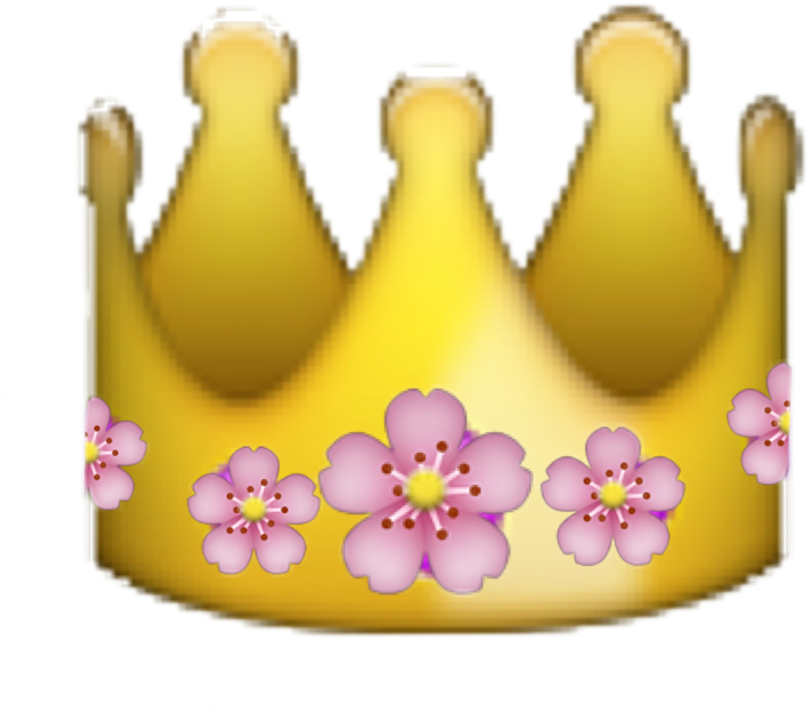 Flower Emoji Png - Ios Emoji Crown Png Clipart (1159x1024), Png Download
