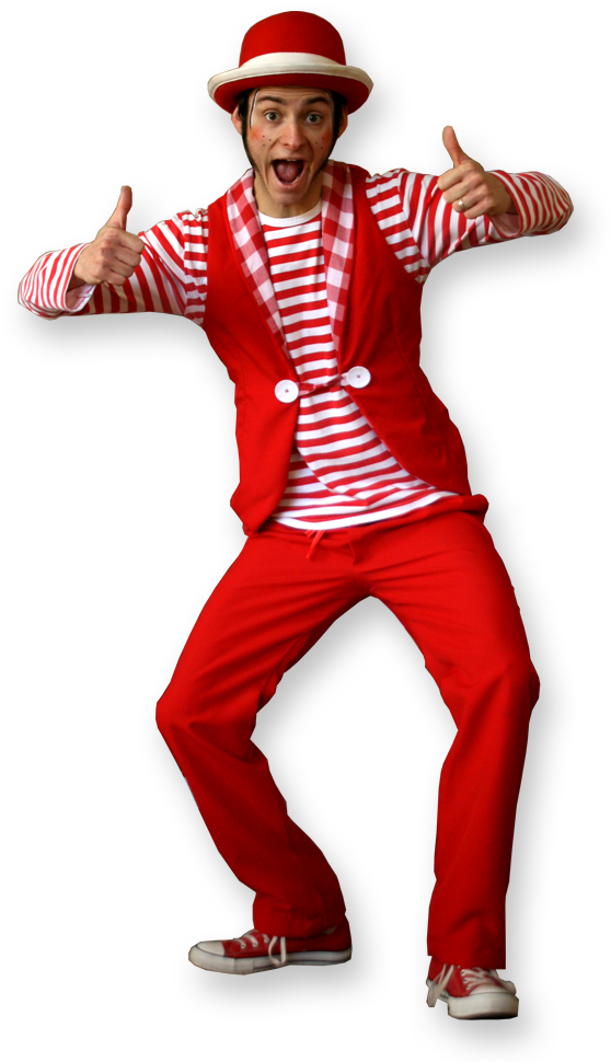 Classic Red, Multi Skilled Clown Entertainer The Joker Clipart (558x970), Png Download