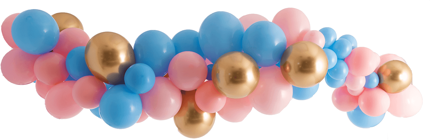 Gender Reveal Garland - Bead Clipart (1400x1400), Png Download