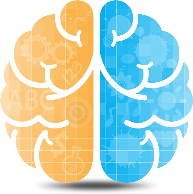 Custom Logo Design Samples Parachute Toronto - Brain Creative Left And Right Clipart (1152x635), Png Download